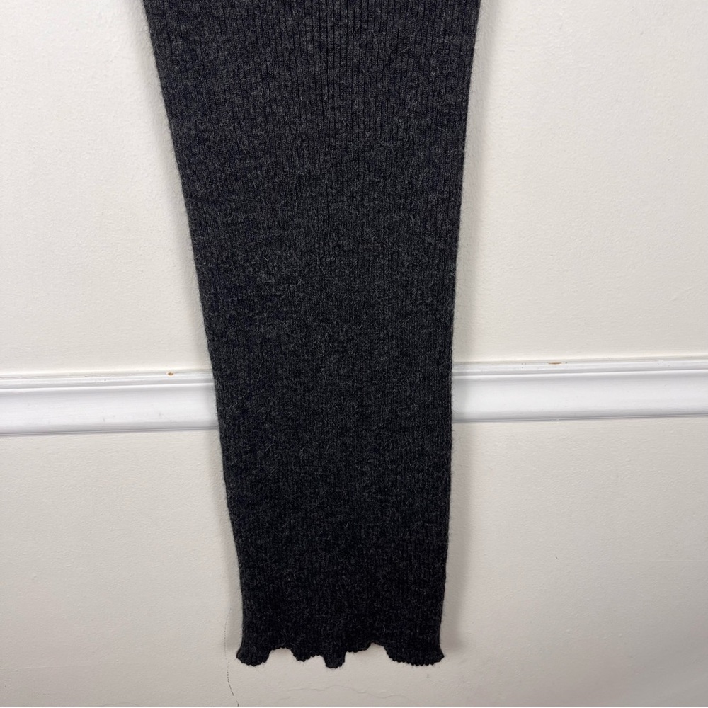 ACNE STUDIOS Randa Alpaca Wool Gray Ribbed Midi Skirt Size M - Picture 10 of 10